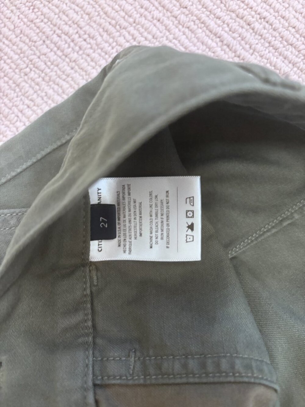 Citizens of Humanity Marcelle Cargo Pants Olive Size 27 Read Description - Picture 9 of 10